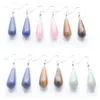 Natursten dingle ljuskronor kvinnor örhängen smycken hängspärlor reiki chakra teardrop gåva för kvinnlig kristall lapis opal BR320