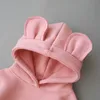 Hoodies Sweatshirts لطيف طفل فتيات الأطفال الأولاد الخريف سترات الصوف مع دب أذن ربيع ملابس الأطفال الصلبة ملابس الأطفال 220827