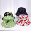 Berets Double-sided Wearing Cap Solid Color Bucket Hat Men Women Sun Reversible Fisherman Summer Fishing Panama Caps