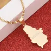 Hanger kettingen roestvrij staal Servië kaart voor vrouwen meisjes gouden kleur Servische charme sieraden geschenken