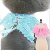 Dog Collars 2022 Cute Pet Pearl Angel Harness Vest Collar Chest Strap Leash For Chihuahua Teddy Pooddle XS-L