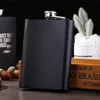 8oz Stainless Steel Hip Flask English Letter Black Personalize Flask Outdoor Portable Whisky Wine Pot Alcohol Bottle