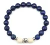 Fasci di moda pietra naturale da 8 mm punk multicolore agata chakra guarigione reiki buddha yoga bracciale elastico elastico esj45