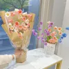 装飾花手編みローズデイジーブーケ自家製かぎ針編みに仕上げた花編み花バレンタインデーギフトクリスマス