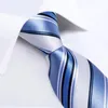 Bow Ties Classic de 8 cm de ancho Men Azul White Silk Silt Silk Business Wedding Bode Pocket Pocket Square Gifts For Men Dibangu