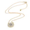 Colliers pendants Lucky Eye Crystal Evil Collier Turc Round Blue Chain pour femmes bijoux EY164