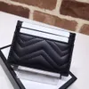 유명한 패션 로고의 유니스 슬림 카드 소지자 여성 지갑 판매 클래식 Marmont 카드 가방 고품질 가죽 고급 가방 B2144