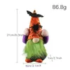 Festive Halloween Gnomes Decorations Plush Elf with Spider Bat Pumpkin Elements Holiday Table Ornaments XBJK2208