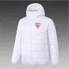 Sevilla FC Men's Down Jacket Capelie Winter Leisure Casat Casal Full Zipper Sports Outdoor Logo de moletom quente Custom