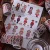 Gift Wrap 50 PCS Vintage Tape Style Stickers Tomatensoep Doll -serie Decoratieve stick Labels Diy Scrapbooking Material Diary