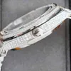 Ручная работа бриллиантов часы Mens Автоматические механические часы 40 мм с алмазными стальными 904L Sapphire Ladi Busins.