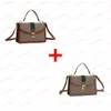 Luxe 2 pièces ensemble sac fourre-tout créateur de mode sacs bandoulière sac à main femmes sac de messager multicolore classique Design 696180 96IWG 8745