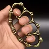 Kite Accessories Metal Knuckle Copper Sleeve Prop Ring Martial Arts Fighting Iron Four Finger Tiger Fist Clasp Defensive Hand 6KE0