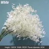 Bouquet de fleurs de cerisier artificielles, 130cm, fausses fleurs décoratives, pour arc de mariage, décoration de fête, fausse fleur en soie rose