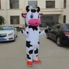 Halloween Cow Mascot Costume Animal Parade Födelsedagsfest Fancy Dress Outdoor Outfit vuxen kostym