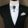 Bow Ties Fashion Heren Tie broche set hoogwaardige zakenfeestje bruidegom bruiloft gastheer acteur pak sjaal square mannen vrouwen accessoires