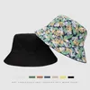 Beretten Europese tropische rijstbladprint Visser Cap vier seizoenen Outdoor Sports Sunshade Dameshoed Casual emmer hoeden