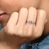 Schoonheid Rode Roos Bloem Ring Authentieke Sterling Zilveren Vrouwen Meisjes Bruiloft designer Sieraden voor pandora CZ diamanten Ringen met Originele doos