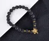 Fashion Strons Natural Stone Volcanic Stone Wolf Bracelets EYH5