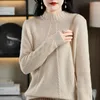 Women's Sweaters Autumn And Winter 100 Wool Sweater Small Twist Solid Color Knitted AllMatch Loose Casual Women 220827