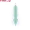 Natural Stone Arrow Halsband Pendant Hexagonal f￶r kvinnor Pendulum Chain Neck Friendship Jewelry Gift New Fashion BO909