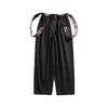 Calça masculina homens homens japão streetwear americano moda solta casual reto largo cargo babador masculino de calças retro calças de calça