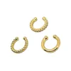 Boucles d'oreilles mode Zircon cubique petit ensemble de manchette d'oreille panier anneaux pour femmes sans Piercing Cartilage faux Cartil bijoux