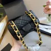 Sıcak Mini Yeni Kalın çanta Zinciri Büyük Altın Zincir Omuz Çantaları Ünlü Tasarımcı Kadın Çantası Retro Deri Moda Claic Cro Vücut Çanta Tote üst