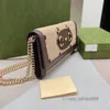 5A luxe tas 5A Portefeuilles Mini Cross Body Designer Claic Chain Bag Dameshandtassen Oude bloem Crobody Enveloptassen Schoudertas Carolder Portemonnee Canvas Leer Metaal Har