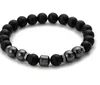 Модные пряди натуральный камень 8 -мм мужской браслет черный бусин Рейки Женщины Чакра браслеты DJS54