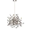 Pendant Lamps Nordic Modern Personality Stainless Steel Chrome Leaf LED Chandelier Living Room Lamp Bar Table Dining