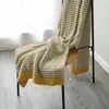 Blankets Knitted Fluffy Plaid Sofa Blanket Living Room Warm Weighted Throw Comfy Soft Bed Cover Home Decoration