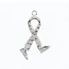 Pendant Necklaces Breast Cancer Awareness Ribbon Enamel Walk Fundraiser Charms For Woman