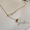 Chains French Retro Niche Design Sense Y-Shaped Small Ball Simple Temperament Ins Titanium Steel 2022 Golden Collarbone Chain