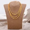 Colares pendentes 24K Dubai Gold 120cm Chain Chain Chain for Women Luxury Wedding Bird Feather Ornament India Wife Gifts