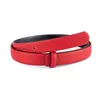 Belts Reversible Women's Belt Togo Leather Without Buckle 25mm Wide Adjustable Color Dress Casual Femme Strap