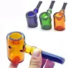 Wholesale Colorful Travel mini Hammer Glass spoon Pipe for Smoking Tobacco hand dry herb Pipes
