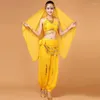 Scen Wear 2022 Belly Dance Costume 4st/2st Women/Girls Dancing Dress Traditionell kl￤der Practice/Performance