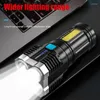 Flashlights facklor Super kraftfulla LED -taktiska fackla USB -uppladdningsbara vattent￤t lampa ultraljus lykta camping 4/5 k￤rna