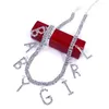 Chokers kettingen babygirl rhienstone letter ketting choker voor vrouwen dubbele laag ketting kristallen hanger gelaagd woord