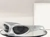 Lunettes de soleil de bouclier miroir argenté / argent extrêmes 0157 hommes féminins verres nuances occhiali da semelles uv eyewear