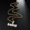 Pendant Necklaces Hip Hop Out Necklace Men Letters "savage" Rapper Exquisite Jewelry Gift