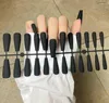 False Nails 24st Pure Color Matte Super Long Coffin Ballerina Wearable Fake Nail Full Cover Tips Diy Women Beauty Tool