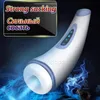 Sex Toy Massager Real Air Sucking Heating Fake Cunt Automatic Vacuum Erotic Oral Blowjob Cup Adult Toys for Men Masturbation Goods Sey