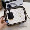 5A роскошная сумка Сумки Duffel Flap Chain Crossbody Сумки на ремне Дизайнерские сумки Квадратная сумка с толстой цепочкой Кожаная женская сумка Сумки на ремне большой вместимости Стеганая Meen