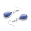 Frauen Baumeln Kronleuchter Ohrringe Natürliche Lapis Lazuli Edelstein Stein Teardrop Perle Reiki Healing Ohrringe Böhmischen Schmuck R3171