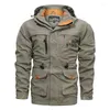 Giacche da uomo Giubbotto bomber militare Uomo Primavera Autunno Casual Multi-tasca Pilota Uomo Antivento Army Cargo Flight Mens Cappotto con cappuccio