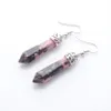 Nueva moda cuelga los pendientes de la lámpara para las mujeres joyería hexagonal ojo de tigre arena dorada gema piedra puntiaguda Reiki Chakra cuentas BR310