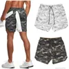 AV Summer Shorts de plage pour hommes Style camouflage Plus Size Mesh Pantalon d'entraînement respirant à cinq points Sports Casual Short Night Reflection