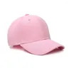 Casquettes de baseball dames style coréen simple all-match casquette de baseball décontracté couleur unie bord incurvé chapeau soleil